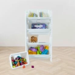 UNiPLAY Toy Organizer With 6 Removable Storage Bins and Block Play Panel, Multi-Size Bin Organizer -Bookshelves Sales Shop unnamed file 377