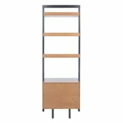 71.96" Lavina 3 Shelves and 1 Door Etagere Natural/Charcoal - Safavieh 18 71.96" Lavina 3 Shelves and 1 Door Etagere Natural/Charcoal - Safavieh -Bookshelves Sales Shop unnamed file 3780