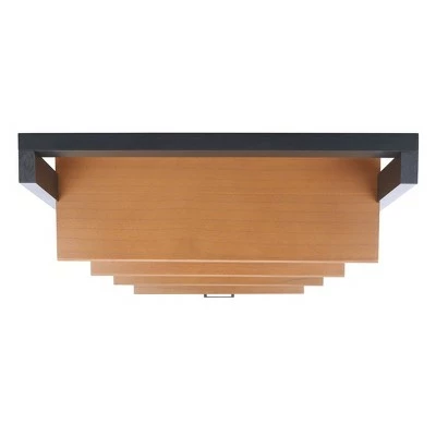 71.96" Lavina 3 Shelves and 1 Door Etagere Natural/Charcoal - Safavieh 9 71.96" Lavina 3 Shelves and 1 Door Etagere Natural/Charcoal - Safavieh - Image 7