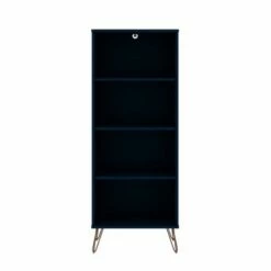 Rockefeller 4 Shelf Bookcase - Manhattan Comfort Black -Bookshelves Sales Shop unnamed file 3826