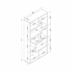 71" Highpoint Bookcase - HOMES: Inside + Out White -Bookshelves Sales Shop unnamed file 3845