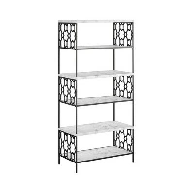 Ella 5 Shelf Bookcase - CosmoLiving by Cosmopolitan Black/white 6 Ella 5 Shelf Bookcase - CosmoLiving by Cosmopolitan Black/white - Image 4