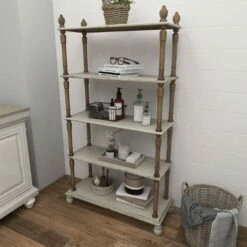 Olivia & May Farmhouse Wood Rectangle Shelving Unit White - Olivia & May -Bookshelves Sales Shop unnamed file 3868
