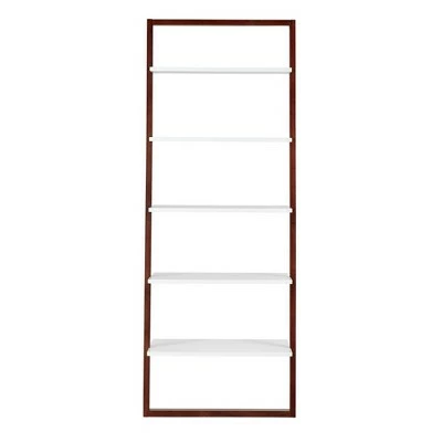 Phyliss White Metal Leaning Ladder Shelves - Inspire Q Espresso 4 Phyliss White Metal Leaning Ladder Shelves - Inspire Q Espresso - Image 2