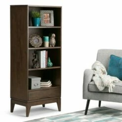 Pearson Bookcase with Storage - Wyndenhall Walnut Brown