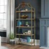 70.88" 5 Shelves International Lux Metal Frame Bookcase Deco Stone - Sauder -Bookshelves Sales Shop unnamed file 3897