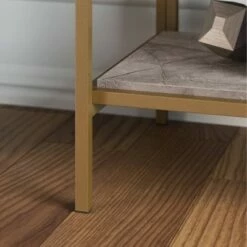 70.88" 5 Shelves International Lux Metal Frame Bookcase Deco Stone - Sauder -Bookshelves Sales Shop unnamed file 3900