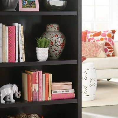 58.52" 4 Shelf Bookshelf Black/Walnut - ClosetMaid 4 58.52" 4 Shelf Bookshelf Black/Walnut - ClosetMaid - Image 2