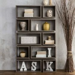 Willett 65.25" Contemporary Decorative Display Cabinet Distressed Gray - HOMES: Inside + Out 7 Willett 65.25" Contemporary Decorative Display Cabinet Distressed Gray - HOMES: Inside + Out -Bookshelves Sales Shop unnamed file 3913