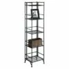 57.75" 5 Tier Folding Metal Shelf Black - Breighton Home -Bookshelves Sales Shop unnamed file 3931