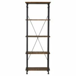 Ronay Rustic Industrial Etagere Bookshelf - Inspire Q Oak
