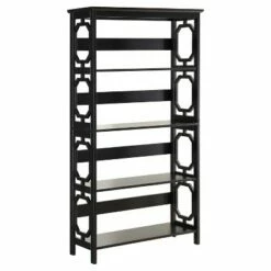 Breighton Home Omega 5 Tier Bookcase 59.75" - Convenience Concepts® Black -Bookshelves Sales Shop unnamed file 3961