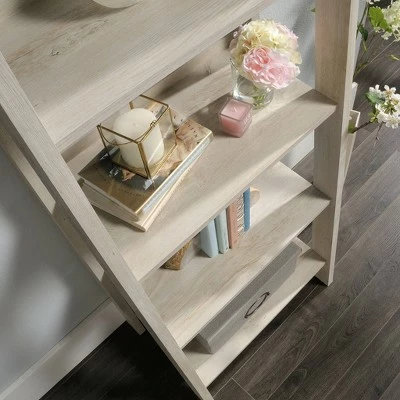 71" 5 Shelf Trestle Bookshelf Chalked Chestnut - Sauder 5 71" 5 Shelf Trestle Bookshelf Chalked Chestnut - Sauder - Image 3