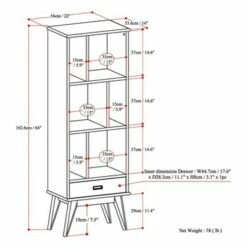 Tierney Solid Hardwood Mid Century Bookcase and Storage Unit - WyndenHall Teak 20 Tierney Solid Hardwood Mid Century Bookcase and Storage Unit - WyndenHall Teak -Bookshelves Sales Shop unnamed file 3974