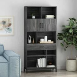 Fuller Contemporary Cube Unit Bookcase - Christopher Knight Home Dark Gray