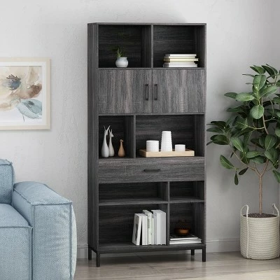 Fuller Contemporary Cube Unit Bookcase - Christopher Knight Home Dark Gray 3 Fuller Contemporary Cube Unit Bookcase - Christopher Knight Home Dark Gray