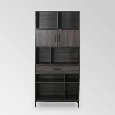 Fuller Contemporary Cube Unit Bookcase - Christopher Knight Home Dark Gray 7 Fuller Contemporary Cube Unit Bookcase - Christopher Knight Home Dark Gray - Image 5