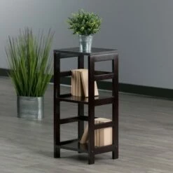 29.21" 2 Tier Leo Shelf Storage or Bookshelf Narrow Espresso Finish - Winsome -Bookshelves Sales Shop unnamed file 4050