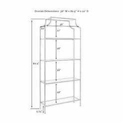 80" Aimee Glass Etagere Oil Rubbed Bronze - Crosley 11 80" Aimee Glass Etagere Oil Rubbed Bronze - Crosley -Bookshelves Sales Shop unnamed file 4075