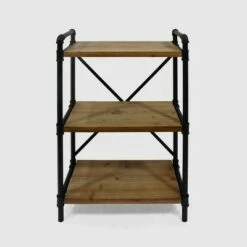 Honeysuckle Industrial Three Shelf Bookcase - Christopher Knight Home Gray/pewter Finish -Bookshelves Sales Shop unnamed file 4080