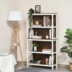 HOMCOM 4 Tier Bookshelf Utility Storage Shelf Organizer with Back Support 18 HOMCOM 4 Tier Bookshelf Utility Storage Shelf Organizer with Back Support -Bookshelves Sales Shop unnamed file 4089