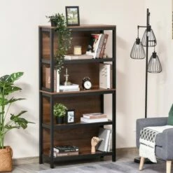 HOMCOM 4 Tier Bookshelf Utility Storage Shelf Organizer with Back Support 19 HOMCOM 4 Tier Bookshelf Utility Storage Shelf Organizer with Back Support -Bookshelves Sales Shop unnamed file 4090