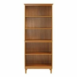 70" Murray High Rise Solid Wood Bookcase - Saracina Home White