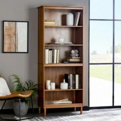 70" Murray High Rise Solid Wood Bookcase - Saracina Home White -Bookshelves Sales Shop unnamed file 4095