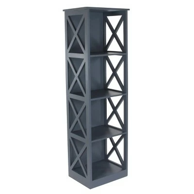 Contemporary 4 Tier Wooden Shelf - Olivia & May Gray 3 Contemporary 4 Tier Wooden Shelf - Olivia & May Gray