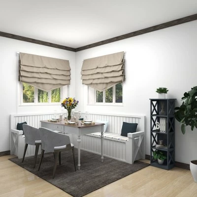 Contemporary 4 Tier Wooden Shelf - Olivia & May Gray 10 Contemporary 4 Tier Wooden Shelf - Olivia & May Gray - Image 8