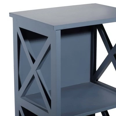 Contemporary 4 Tier Wooden Shelf - Olivia & May Gray 15 Contemporary 4 Tier Wooden Shelf - Olivia & May Gray - Image 13