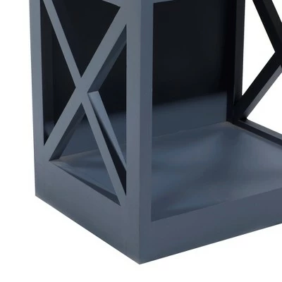 Contemporary 4 Tier Wooden Shelf - Olivia & May Gray 16 Contemporary 4 Tier Wooden Shelf - Olivia & May Gray - Image 14