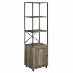 64" Paterson Industrial Farmhouse Storage Shelf with Cabinet - Saracina Home Rustic Oak 14 64" Paterson Industrial Farmhouse Storage Shelf with Cabinet - Saracina Home Rustic Oak -Bookshelves Sales Shop unnamed file 4196