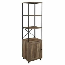 64" Paterson Industrial Farmhouse Storage Shelf with Cabinet - Saracina Home Rustic Oak 15 64" Paterson Industrial Farmhouse Storage Shelf with Cabinet - Saracina Home Rustic Oak -Bookshelves Sales Shop unnamed file 4197