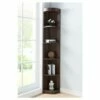 77" Pella Contemporary Corner Display Shelf Dark Walnut - HOMES: Inside + Out -Bookshelves Sales Shop unnamed file 4280