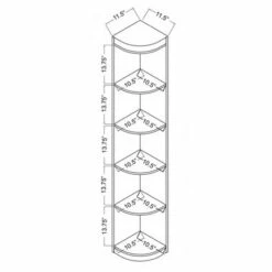 77" Pella Contemporary Corner Display Shelf Dark Walnut - HOMES: Inside + Out -Bookshelves Sales Shop unnamed file 4282