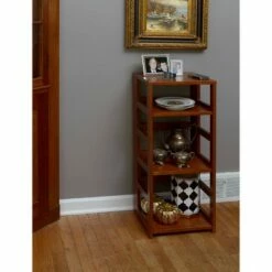 Cakewalk High Square Folding Bookcase - Regency White -Bookshelves Sales Shop unnamed file 4287