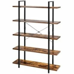 Costway 5-Tier Bookshelf Industrial Bookcase Open Storage Shelf Display Rack -Bookshelves Sales Shop unnamed file 433