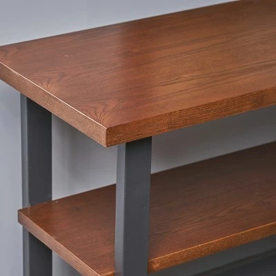 29.5" Fredrico Industrial Book Case Dark Brown - Christopher Knight Home 4 29.5" Fredrico Industrial Book Case Dark Brown - Christopher Knight Home - Image 2