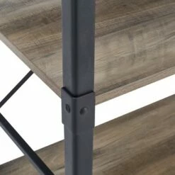 64" Benny Angle Iron 4 Tiered Mixed Material Bookshelf - Saracina Home Rustic Oak -Bookshelves Sales Shop unnamed file 4378