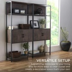 Best Choice Products Storage Bookshelf for Living Room, Walkway w/ Enclosed Cabinet, Elevated Design 12 Best Choice Products Storage Bookshelf for Living Room, Walkway w/ Enclosed Cabinet, Elevated Design -Bookshelves Sales Shop unnamed file 4386