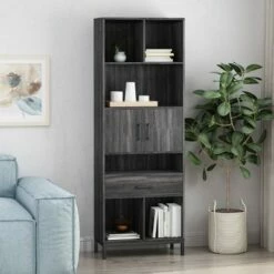 Fraser Contemporary Cube Unit Bookcase - Christopher Knight Home Dark Gray