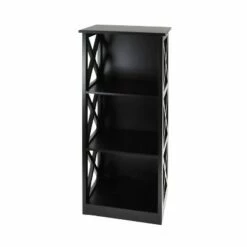 Contemporary 3 Tier Wooden Shelf - Olivia & May Black -Bookshelves Sales Shop unnamed file 4459