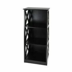 Contemporary 3 Tier Wooden Shelf - Olivia & May Black -Bookshelves Sales Shop unnamed file 4471