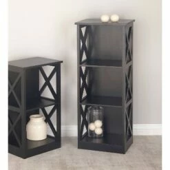 Contemporary 3 Tier Wooden Shelf - Olivia & May Black -Bookshelves Sales Shop unnamed file 4472