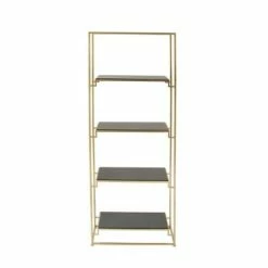 63" Metal and Glass 4 Tiered Book Shelf Gold - Olivia & May -Bookshelves Sales Shop unnamed file 4516