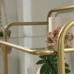 63" Coral Cape Bookcase with Metal and Glass Satin Gold - Sauder -Bookshelves Sales Shop unnamed file 4550