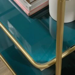 63" Coral Cape Bookcase with Metal and Glass Satin Gold - Sauder -Bookshelves Sales Shop unnamed file 4551