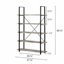 69.25" Gimetri 5 Shelf Shelving Unit Driftwood Gray - South Shore -Bookshelves Sales Shop unnamed file 4562