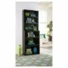 82" 6 Shelf Hutch Bookcase Black/Walnut - ClosetMaid